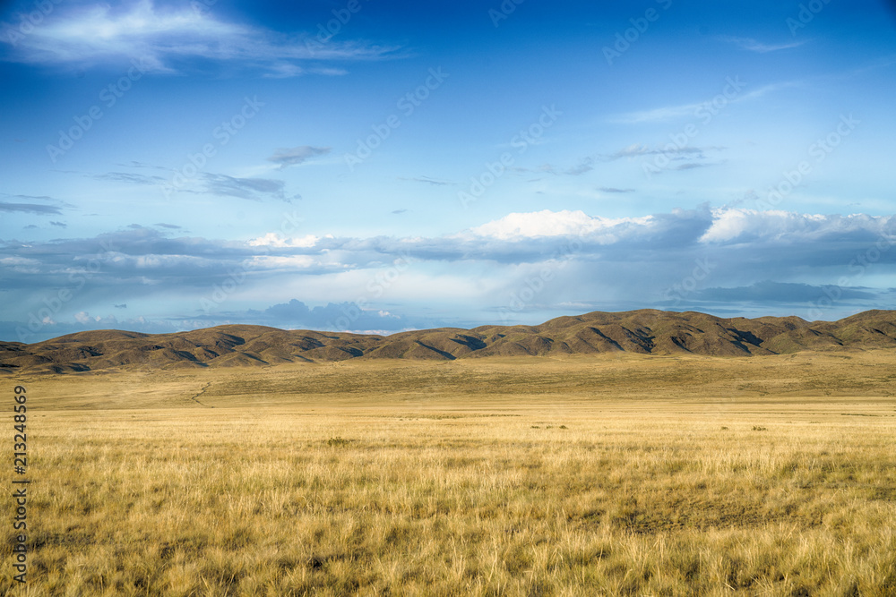 The mountains. Steppe. Space