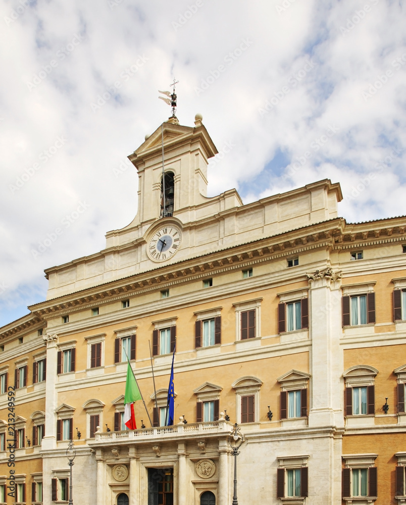 Palazzo Montecitorio in Rome. Italy
