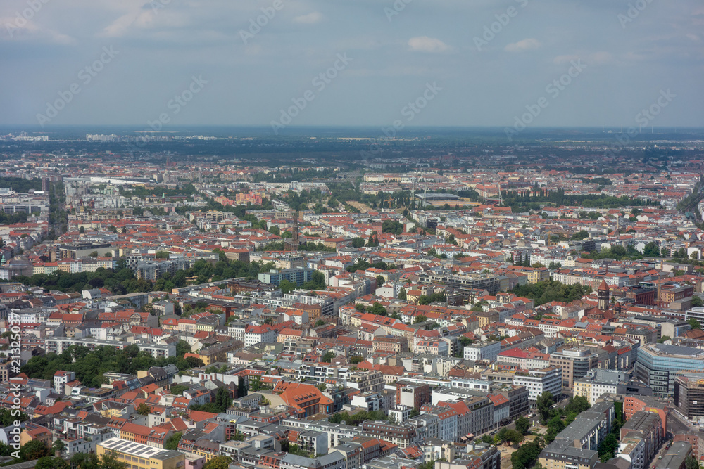 Aussicht auf Berlin aus dem Fernsehturm, Berlin, Deutschland