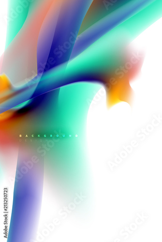 Holographic paint explosion design, fluid colors flow, colorful storm. Liquid mixing colours motion concept, trendy abstract background layout template for business presentation, app wallpaper banner
