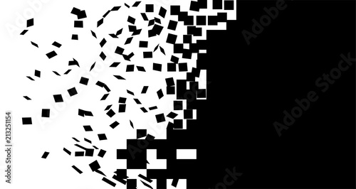 Break wall to tiles fly destruction, simple style