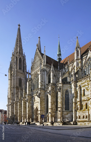 Church of St. Peter - Regensburg Cathedral in Regensburg. Bavaria. Germany