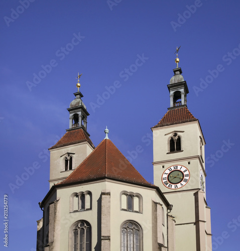 New Parish Church (Neupfarrkirche) in Regensburg. Bavaria. Germany