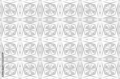 3d rendering. seamless white modern art pattern tiles wall background.