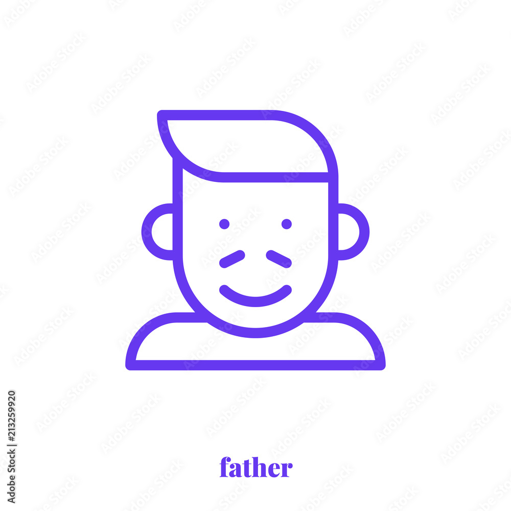 Father icon vector. Modern, simple flat vector illustration for web site or mobile app Father icon vector. Modern, simple flat vector illustration for web site or mobile app