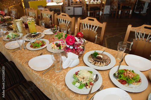 banquet in a restaurant