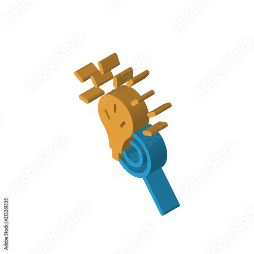 Loupe isometric right top view 3D icon