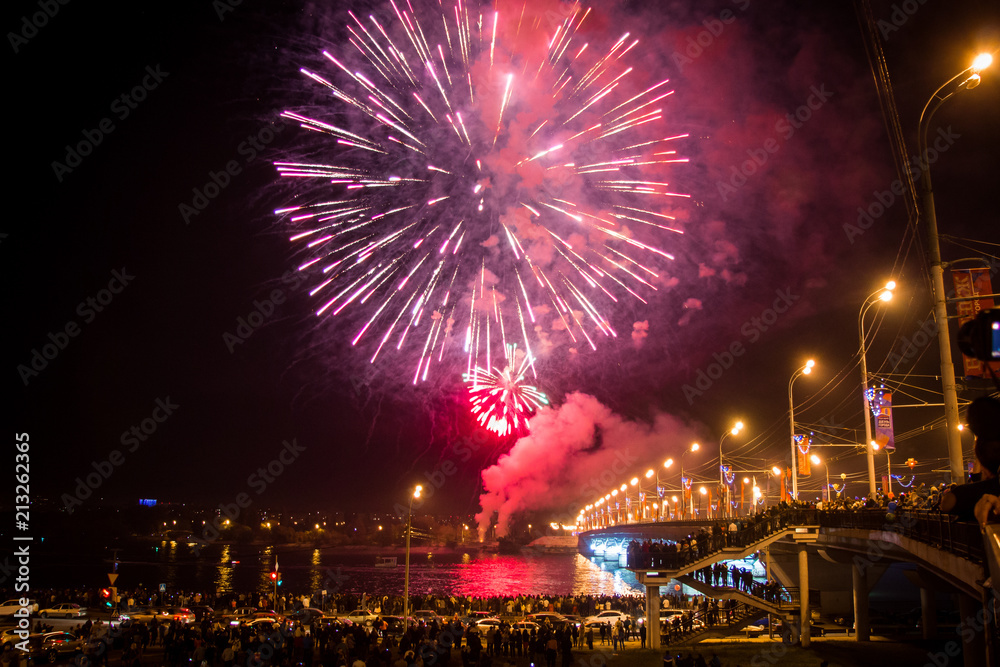 Naklejka premium Holiday fireworks