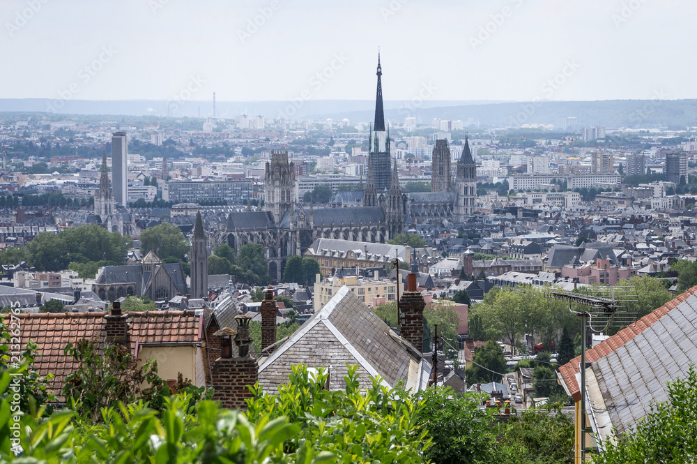 Obraz premium Vue sur Rouen depuis Bihorel