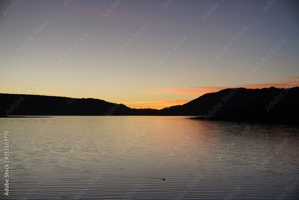 Big Bear Lake at sunset