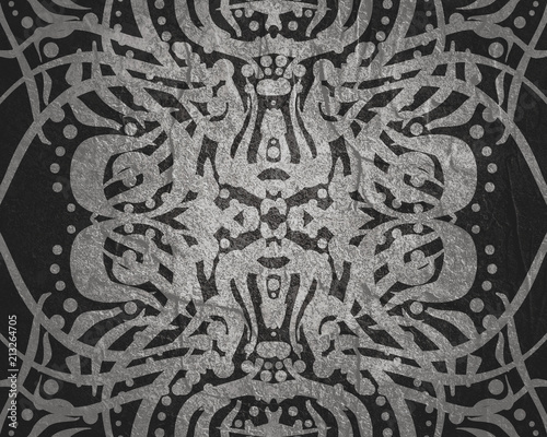 Wallpaper Mural Stylish geometric pattern. Ornament of lines and curls. Linear abstract background. Torontodigital.ca