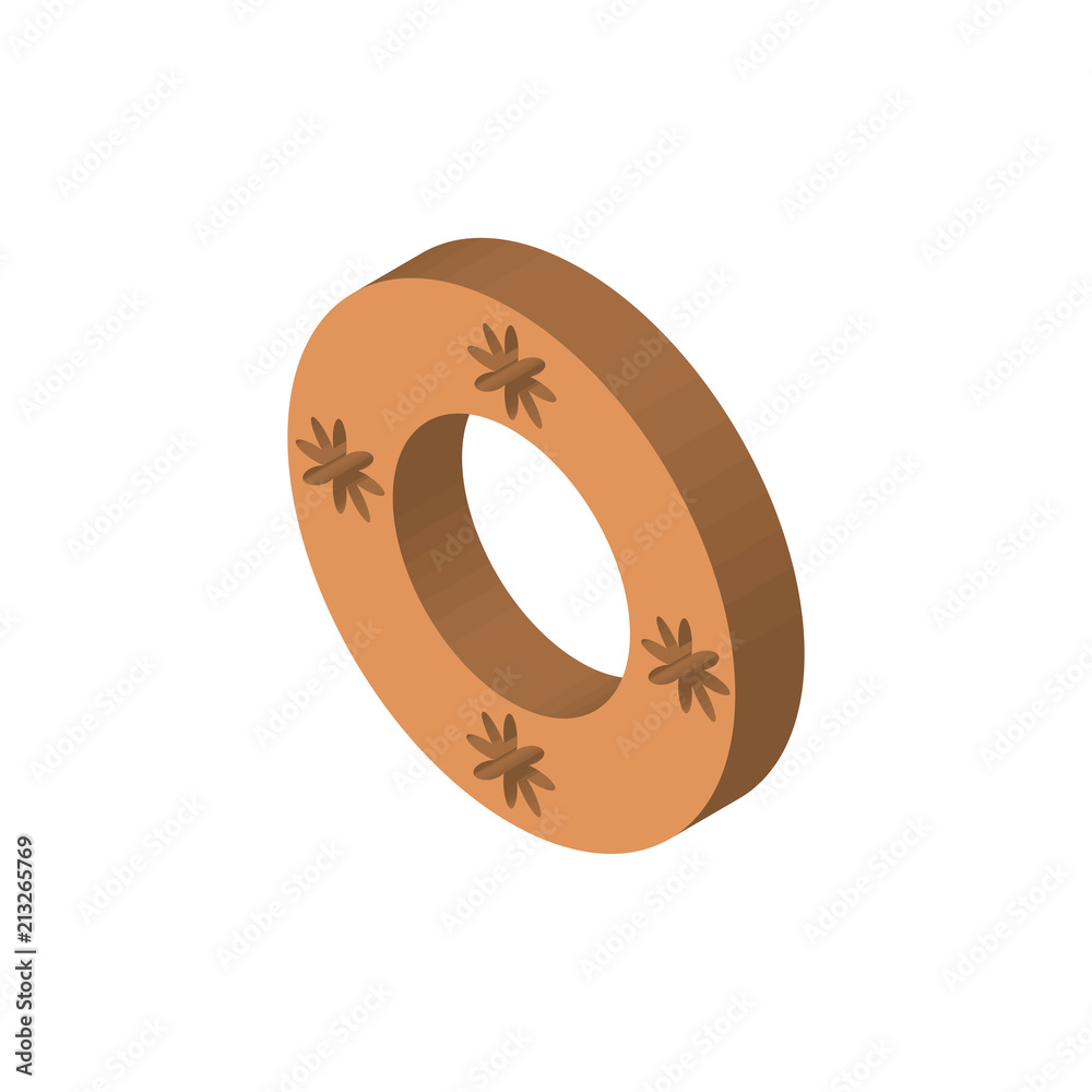 Wreath isometric right top view 3D icon Wreath isometric right top view 3D icon