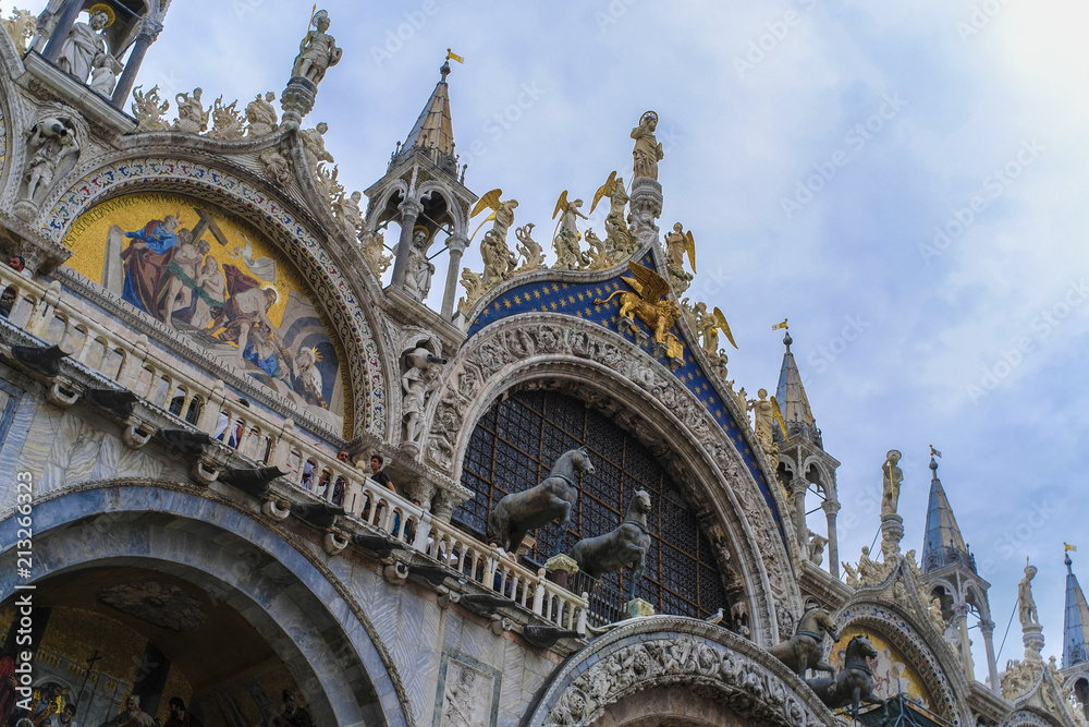Venice, Italy - June, 28: Part of Basilica di San Marco in Venice
