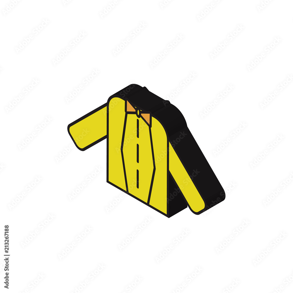Suit isometric right top view 3D icon