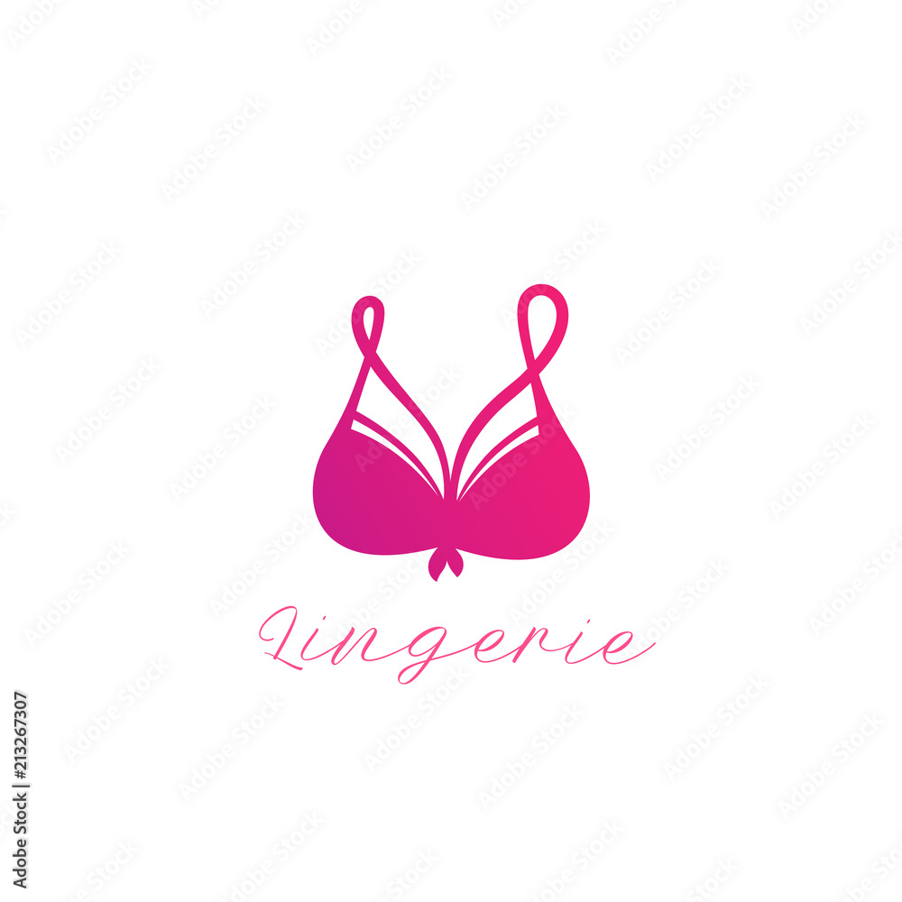 bra, lingerie vector logo Stock Vector