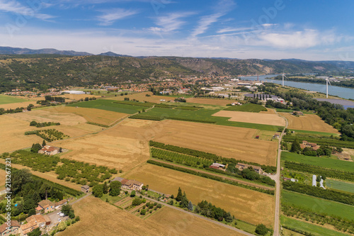 Luftbild Rhonetal zwischen le Pouzin und Baix © nounours1