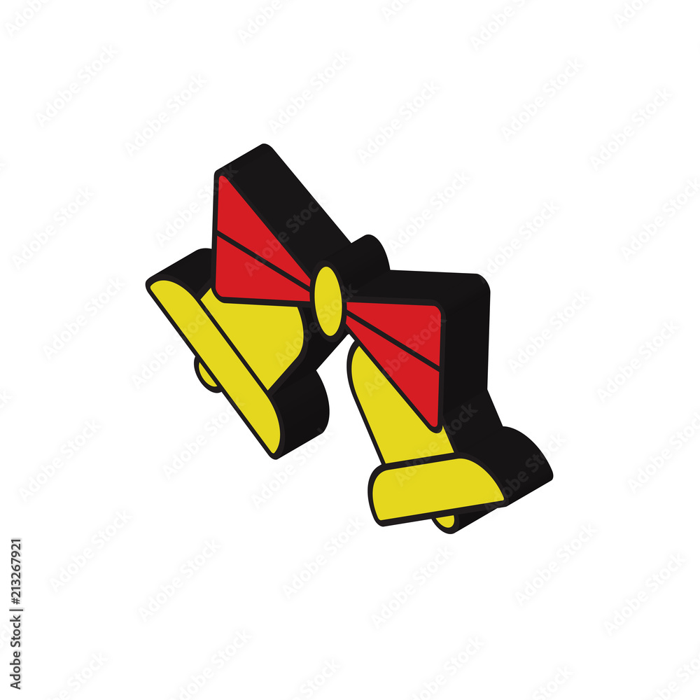 Bell isometric right top view 3D icon Bell isometric right top view 3D icon