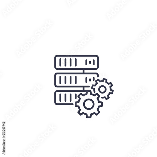 mainframe, server vector line icon