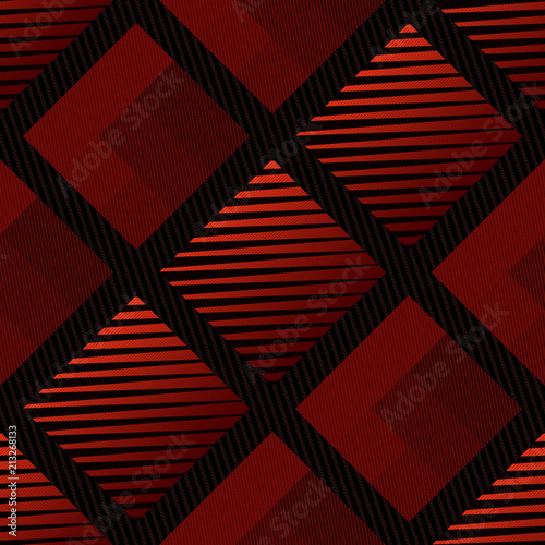 repeating abstract red pattern - a seamless vector pattern with geometric texture that resembles fabric