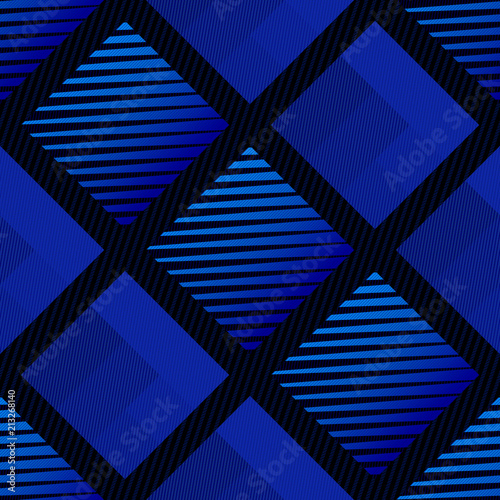 repeating abstract blue pattern - a seamless vector pattern with geometric texture that resembles fabric
