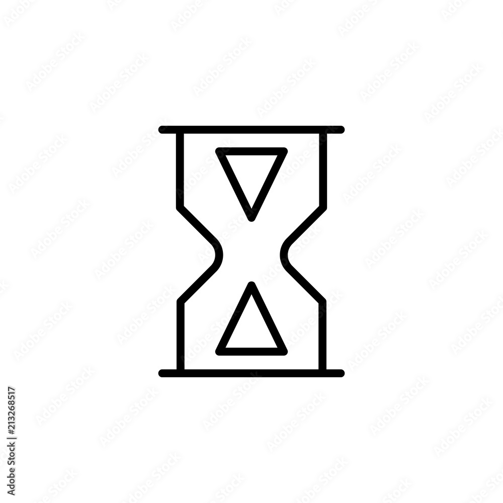 Hourglass time. Wait cursor line icon Hourglass time. Wait cursor line icon