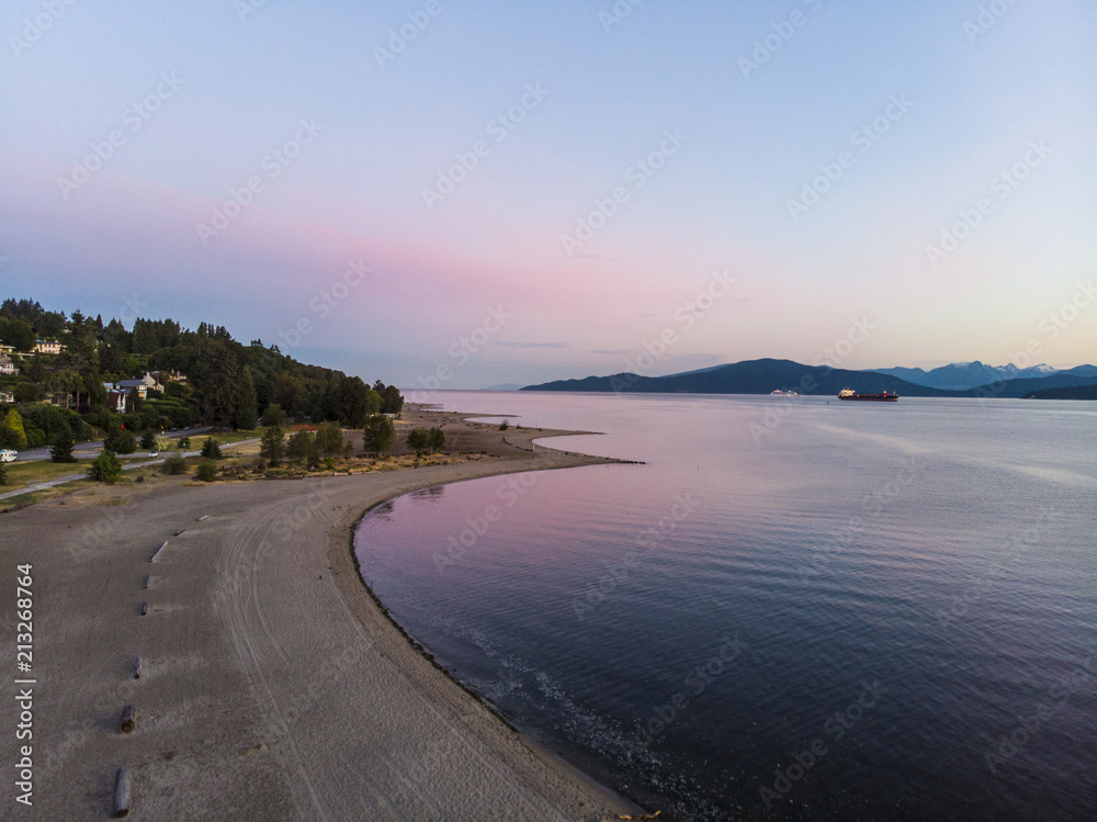 Woke up early and took this shot of vancouvers shoreline with a drone. This is why we're called the tropics of Canada
