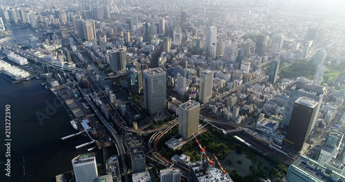  tokyo bay in aerial view