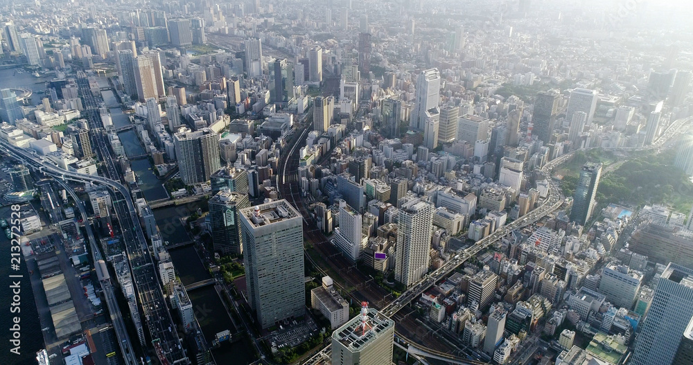  tokyo bay in aerial view