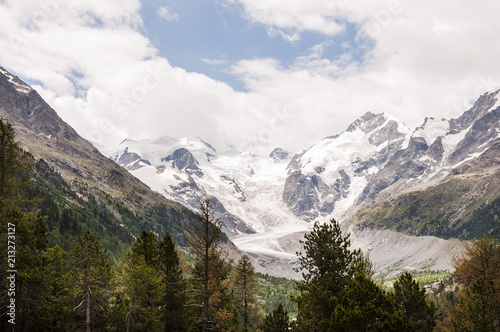 Bernina, Morteratsch, Diavolezza, Gletscher, Val Bernina, Piz Bernina, Wanderweg, Gletscherweg, Oberengadin, Graubünden, Alpen, Berninapass, Sommer, Schweiz