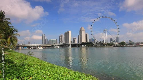 4K Video of Ferris wheel called Singapore flyer in Singapore