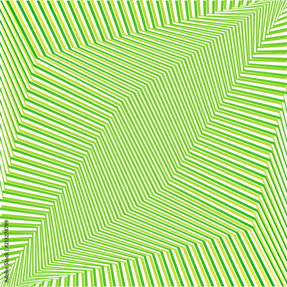 Green geometric abstract futuristic striped background. Vector illustration