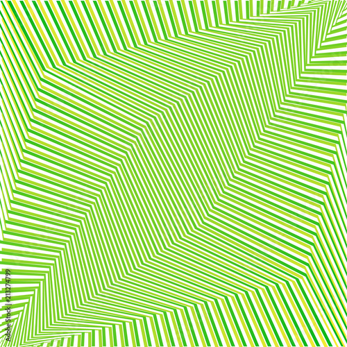 Green geometric abstract futuristic striped background. Vector illustration