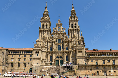Historic Santiago de Compostela cathedral in Galicia, Spain. photo
