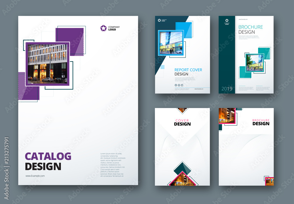 5 Catalog or Brochure Cover Layouts Stock Template Adobe Stock