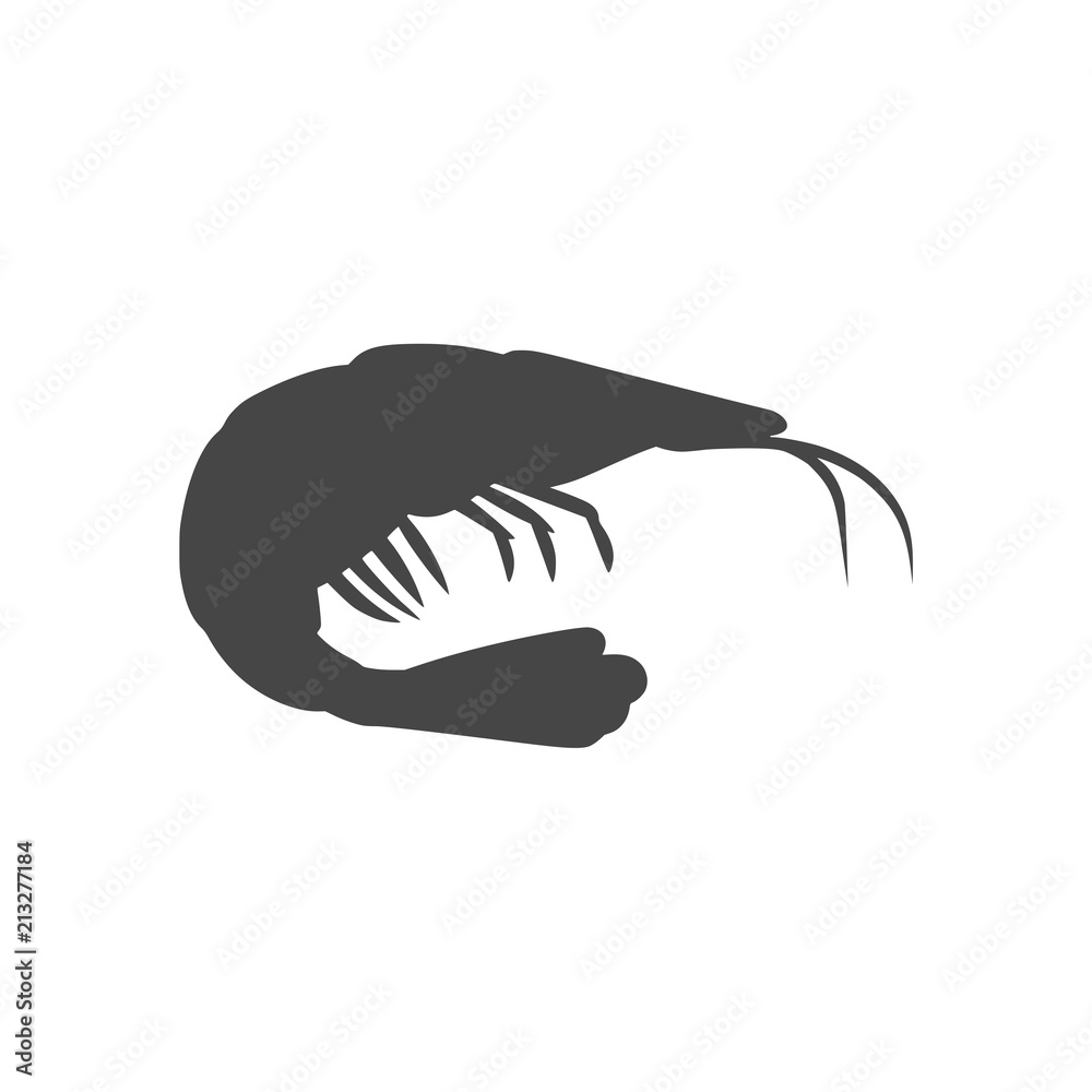Obraz premium Shrimp icon logo
