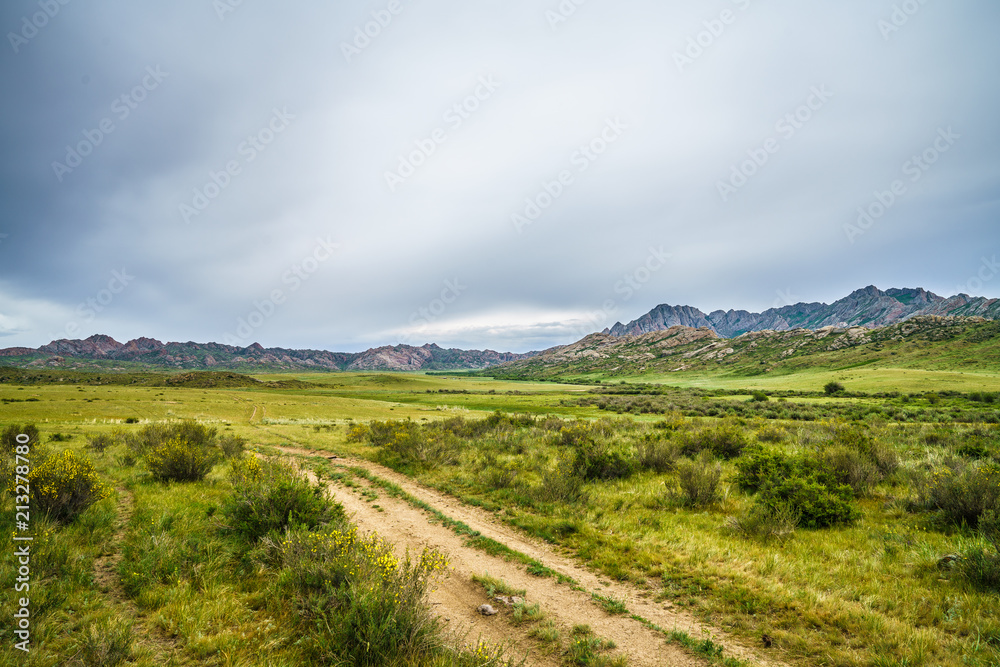 Road. The mountains. Space. Road. The mountains. Space.