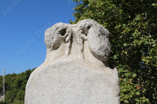 Statue of Ponte dei Quattro Capi in Rome, Italy photo