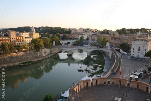 View to Ponte Vittorio Emanuele II in Rome, Italy 