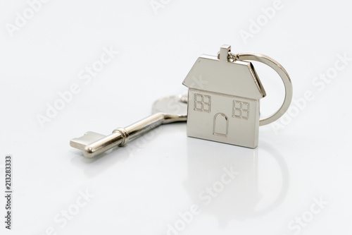 The concept home key and keychain house