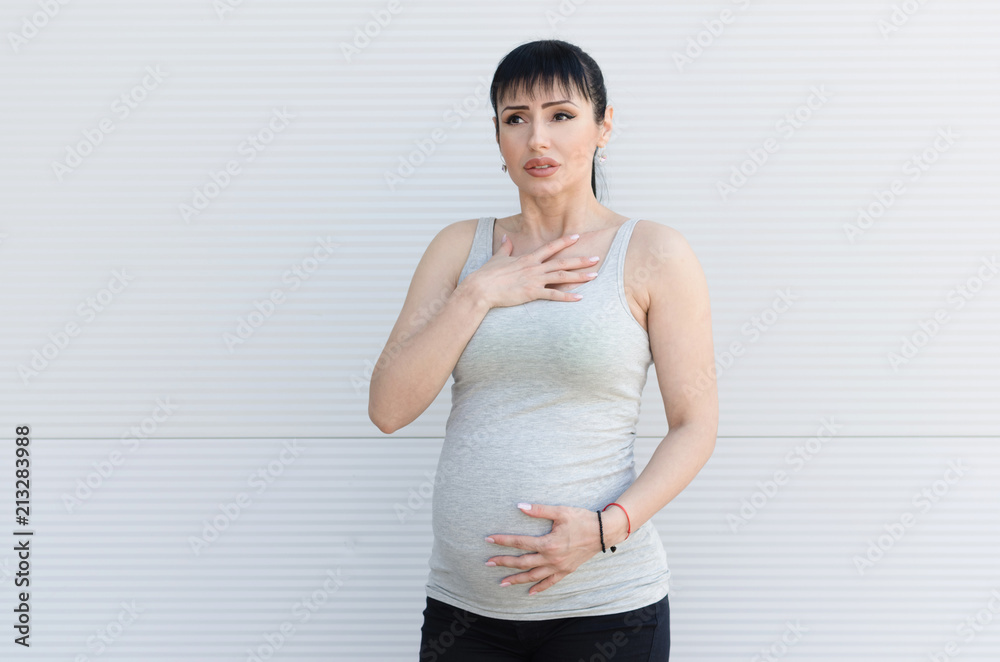 Pregnant woman feeling weakness