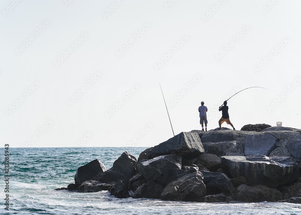 Fishermen - Fishing - Beach - Orange County - California Fishermen - Fishing - Beach - Orange County - California