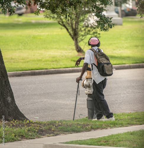 unknown man is waiting for his ride to arrive