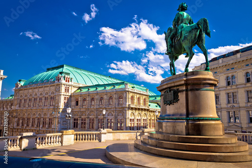 Vienna state Opera house square and architecture view