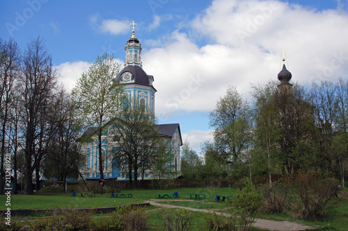 Old churches in monastery of Saint Tikhon, Toropets, Tver region, Russia