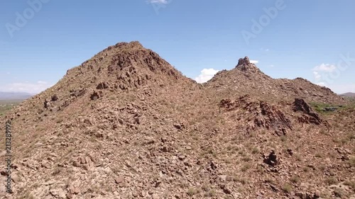 Arizona Desert Mountain Aerial Pull Away