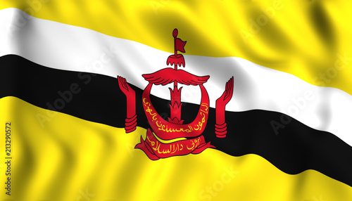 Brunei flag waving Symbol