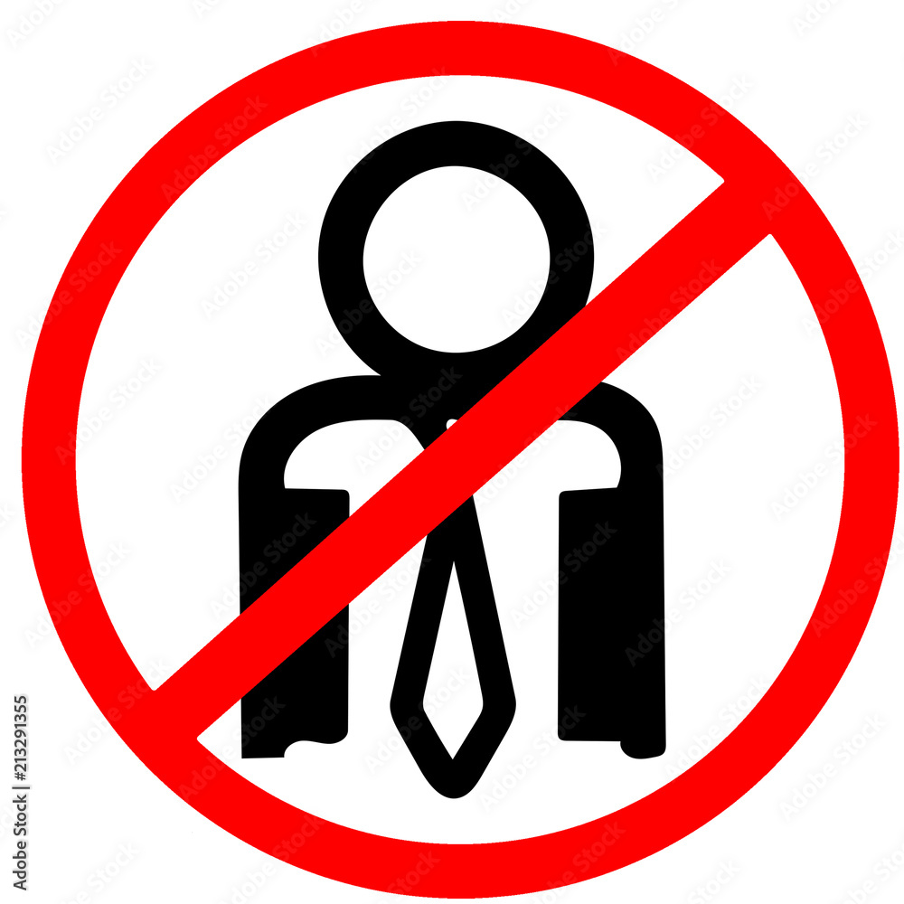 white collar office person not allowed red road circular caution sign icon illustration. white collar office person not allowed red road circular caution sign icon illustration.
