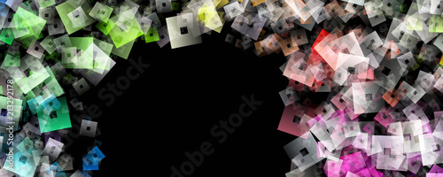 Fantastic abstract square panorama background design illustration