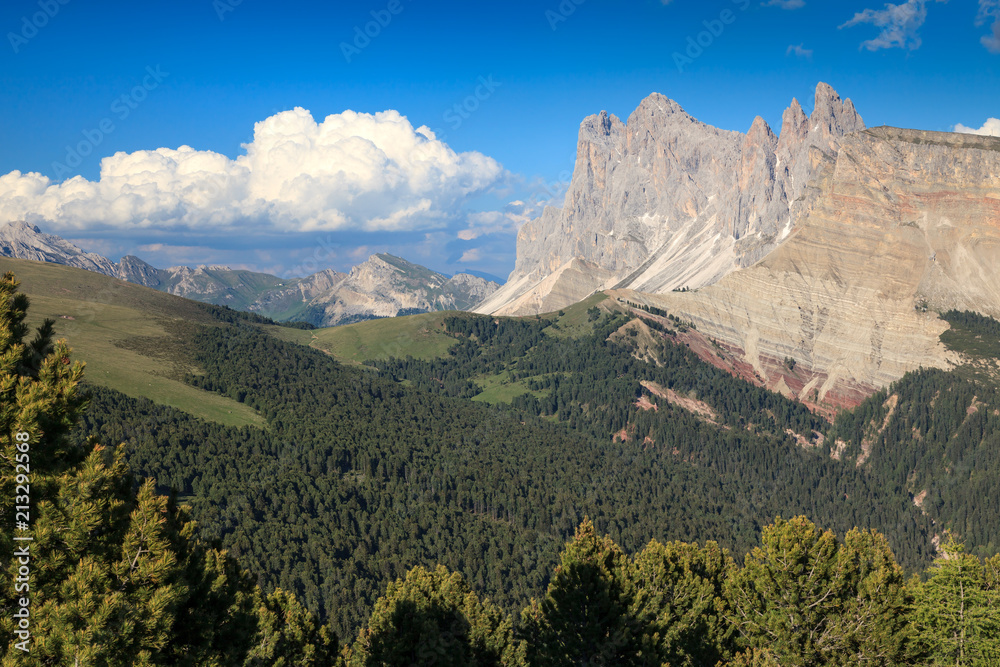 Dolomites near Bolzano and Ortisei, Italy
