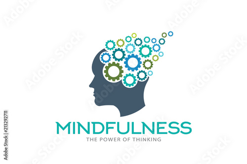 Mindfulness Brain Imagination Logo Vector Illustration